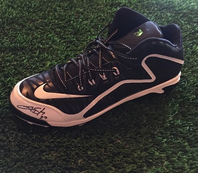 TREVOR STORY Signed BLACK NIKE AIR SWINGMAN BASEBALL CLEAT JSA/COA P19902
