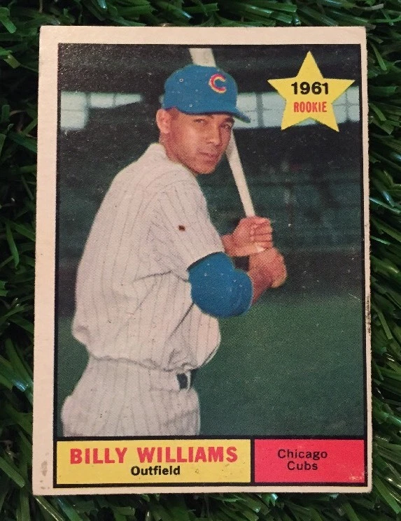 Billy Williams 1961 Topps #141 Rookie Card RC Chicago Cubs EXMT SEE PICS HOF
