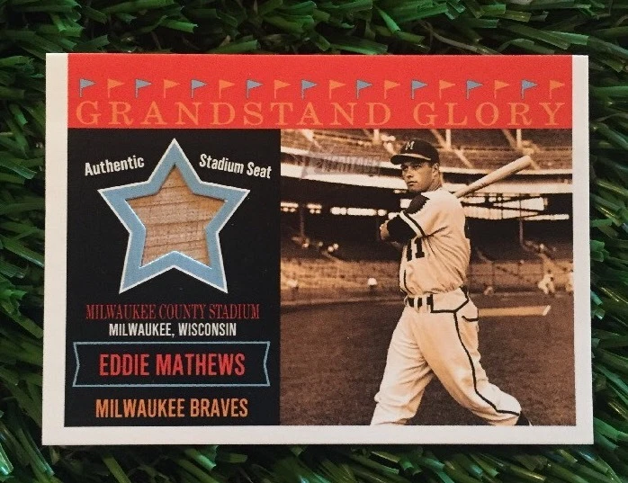 2003 Topps Heritage Grandstand Glory #GG-EM Eddie Mathews Milwaukee Braves

