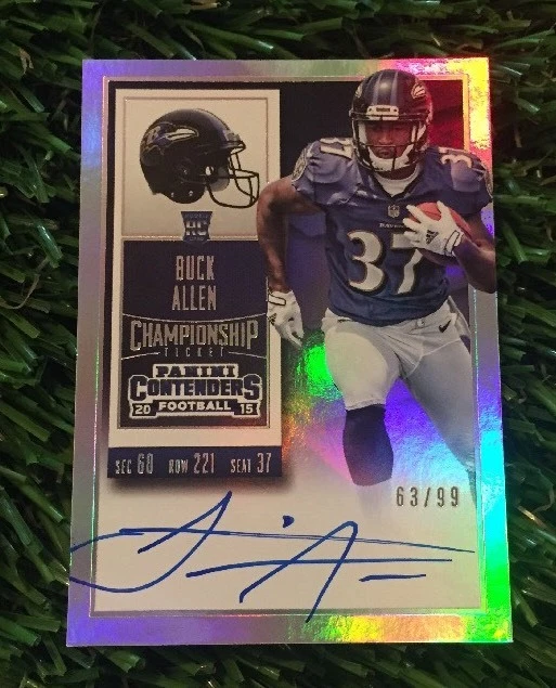 2015 Contenders BUCK ALLEN CHAMPIONSHIP TICKET On Card AUTO #ED /99 RAVENS
