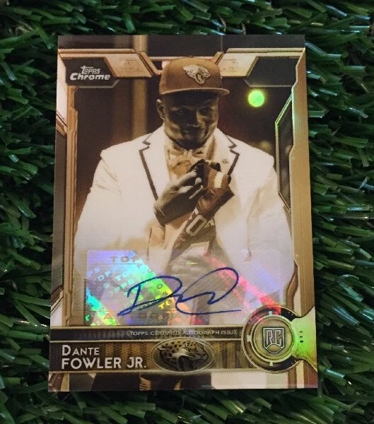 2015 Topps Chrome Dante Fowler Jr. Gold Sepia Rookie Auto #ED /50 SSP JAGS
