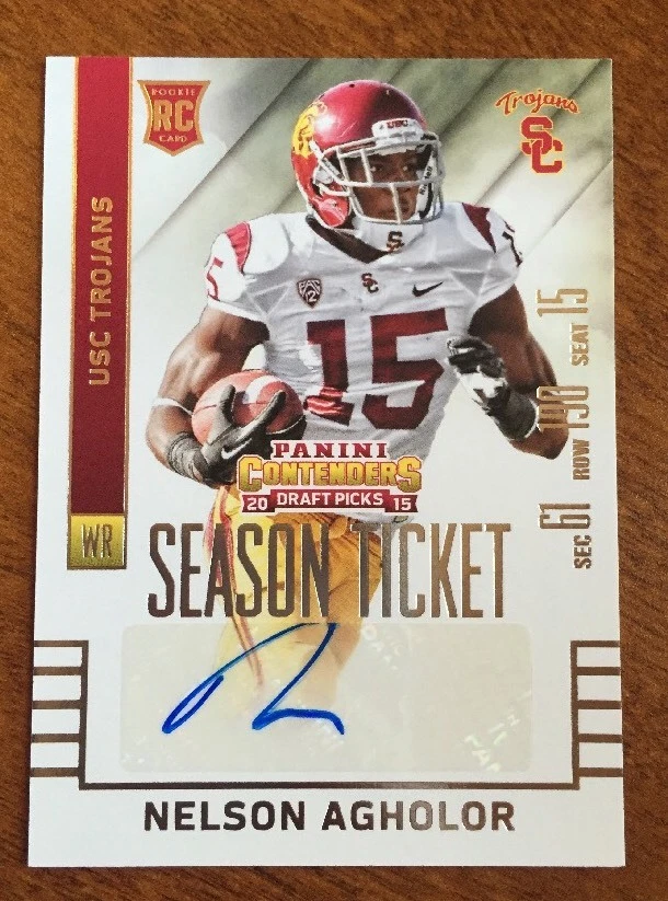 NELSON AGHOLOR 2015 CONTENDERS DRAFT PICKS USC TRUE RC AUTO #198 EAGLES
