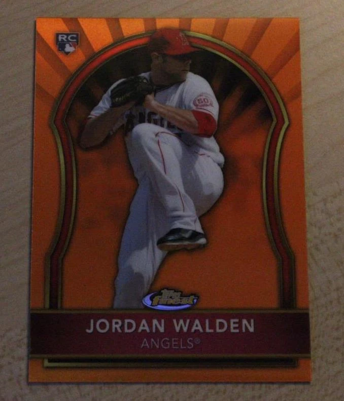 2011 TOPPS FINEST JORDAN WALDEN ORANGE REFRACTOR RC #ED /99 SSP ANGELS
