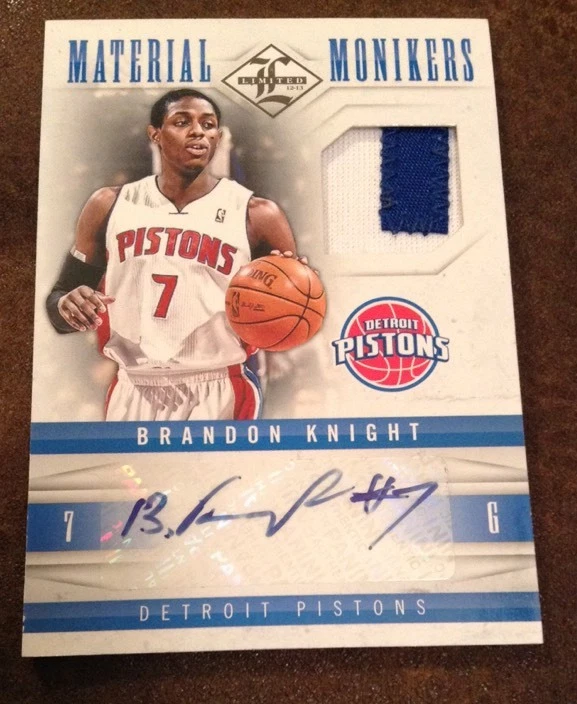 2012-13 Limited Monikers Brandon Knight Prime Patch Auto serial # /25 RARE SP

