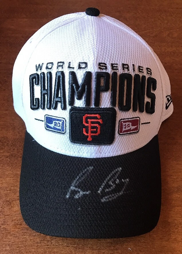 BRUCE BOCHY AUTOGRAPHED 2014 WORLD SERIES CHAMPIONS HAT JSA/COA
