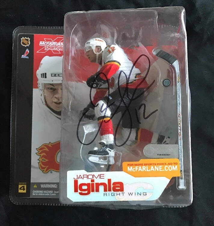 JAROME IGINLA AUTOGRAPHED CALGARY FLAMES McFARLANE FIGURE JSA/COA NHL MVP
