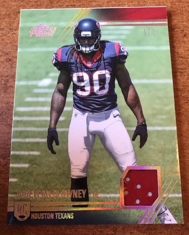 2014 Topps Prime 1/1 JADEVEON CLOWNEY GAME USED RELIC Rookie HOUSTON TEXANS
