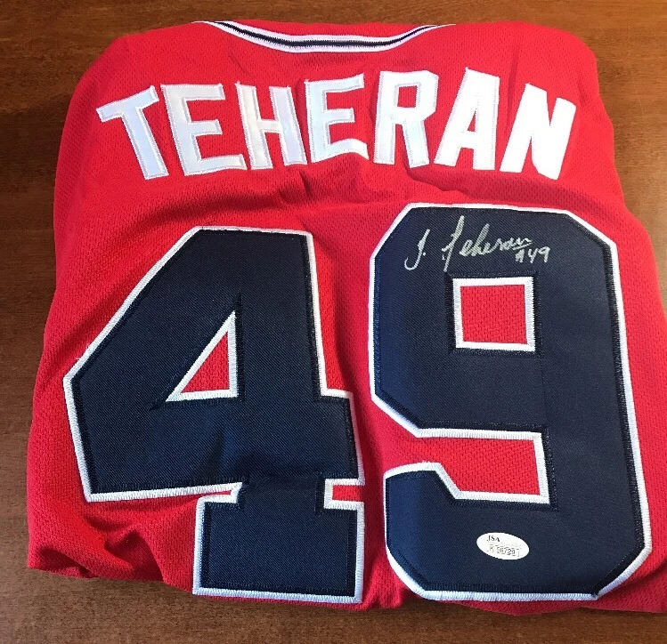 Julio Teheran Autographed Atlanta Braves Jersey JSA COA WOW
