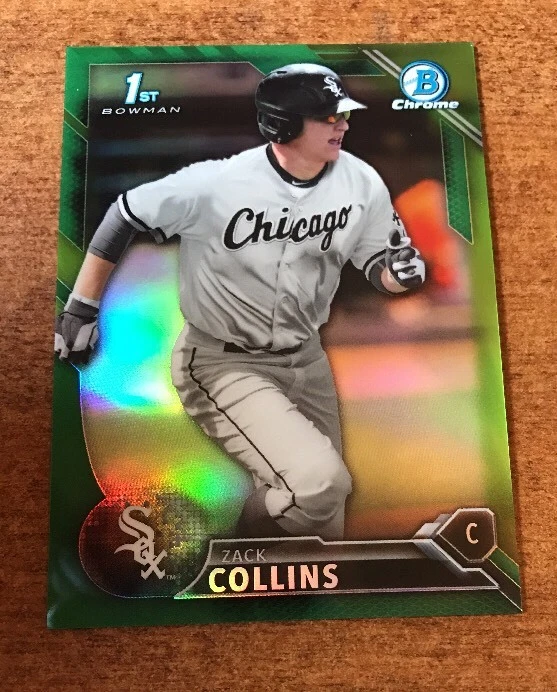 ZACK COLLINS 2016 BOWMAN CHROME GREEN REFRACTOR 43/99 WHITE SOX DRAFT COLLECTIBLE MEMORABILIA