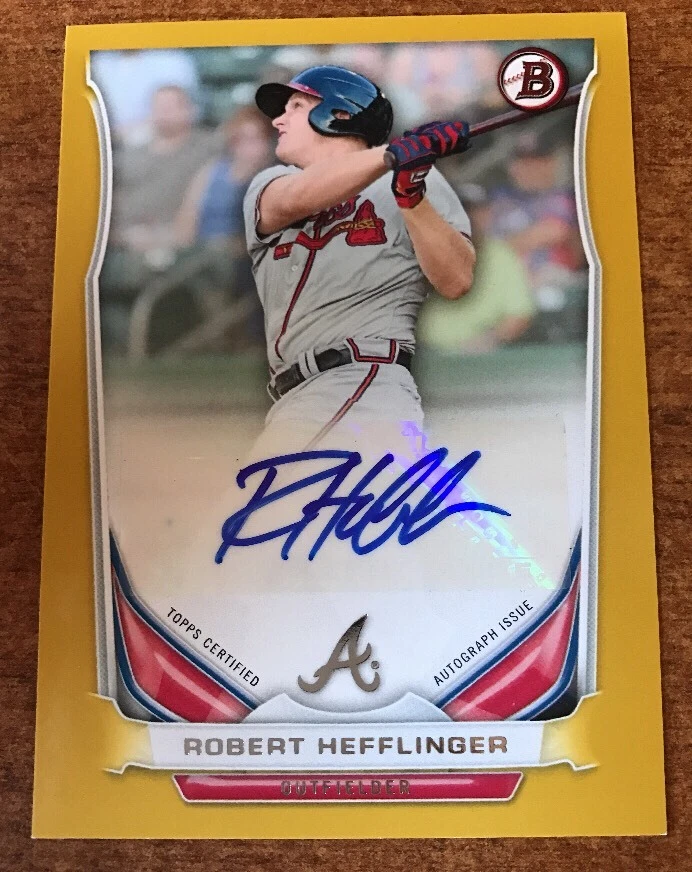 2014 Bowman Robert Hefflinger Gold Autograph /50 #PARH Braves
