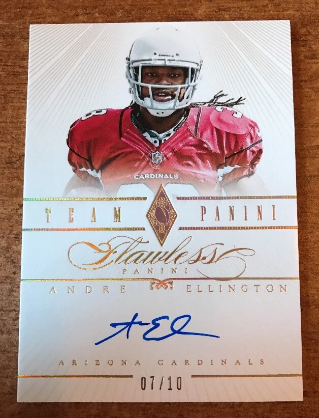 2014 Panini Flawless GOLD Autograph Cardinals Auto Andre Ellington 07/10
