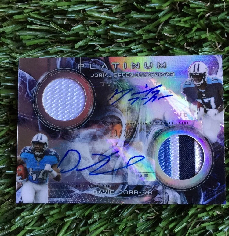 2015 Topps Platinum Dual Rookie Patch Auto Cobb Green-beckham Titans /25
