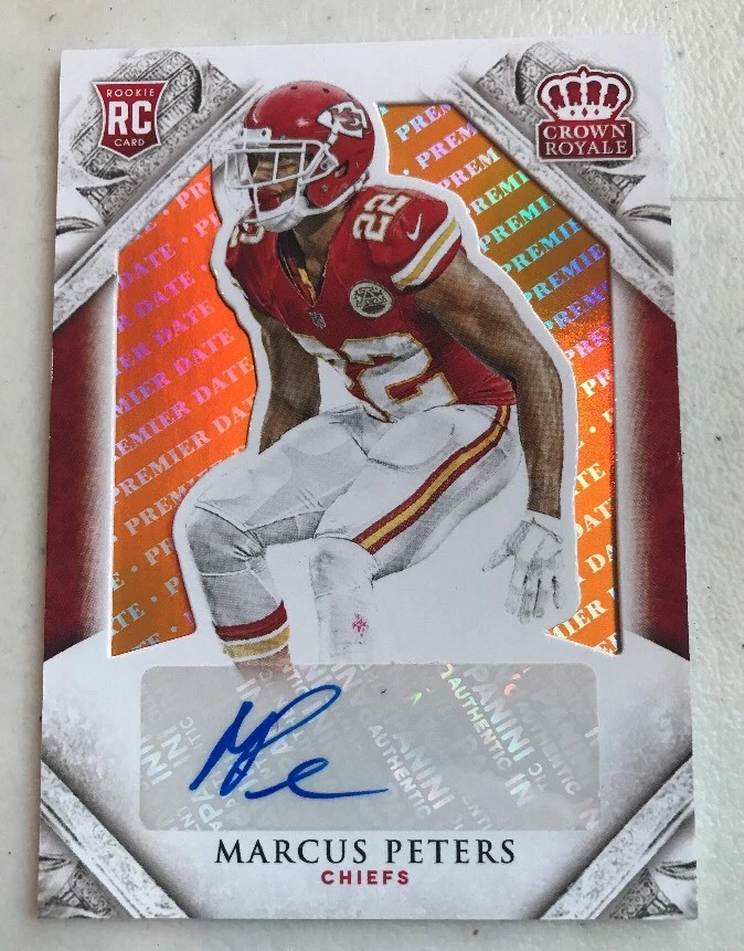 2015 Panini Crown Royale Marcus Peters 1/15 EBAY 1/1 Premier Date #144 AUTO RC
