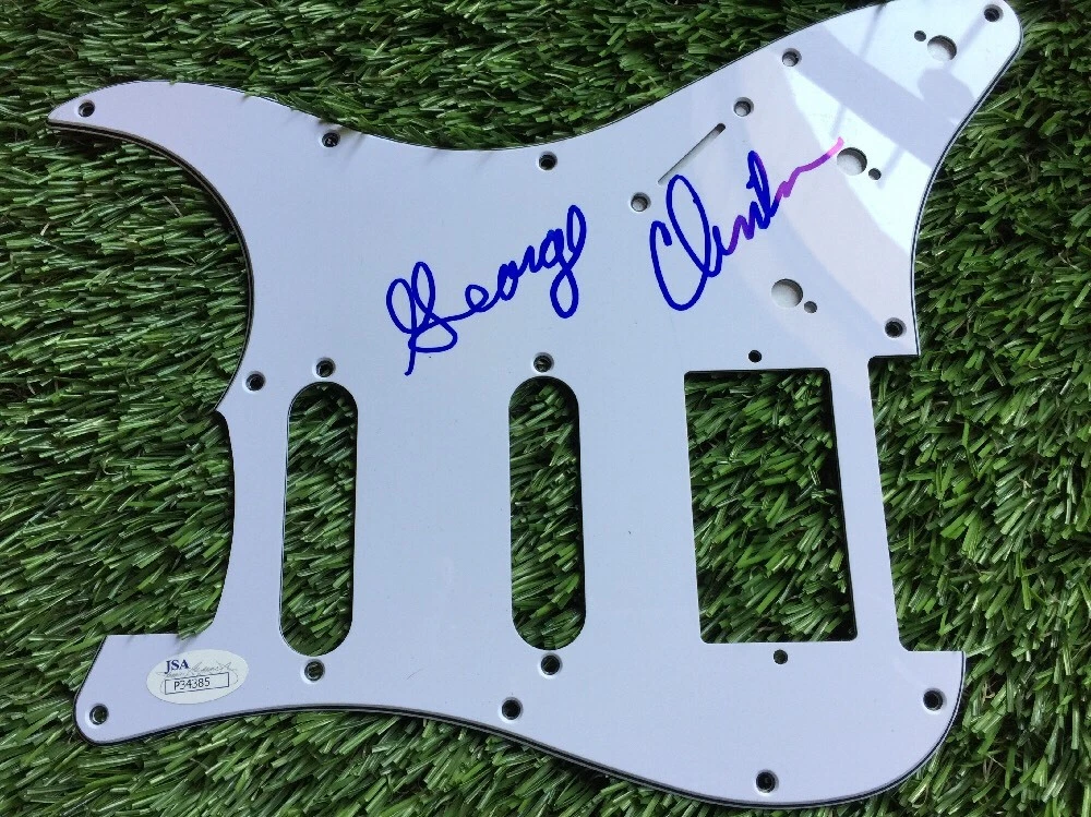 George Clinton Signed AUTOGRAPHED PICKGUARD JSA/COA
