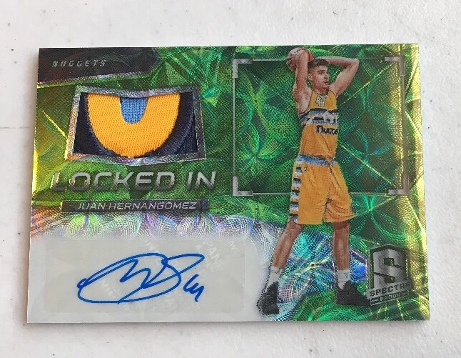 2016-17 JUAN HERNANGOMEZ SPECTRA 3 CLR PATCH AUTO NEON GREEN 1/25 = EBAY 1/1

