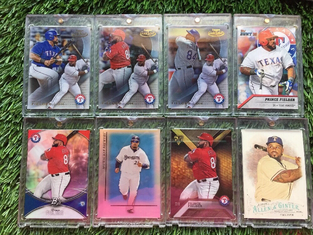 LOT OF (8) Prince Fielder 1/1 Blank Back Topps Vault COA
