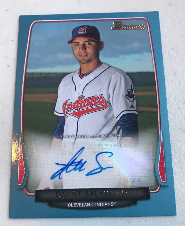 DANNY SALAZAR 2013 Bowman AUTO BLUE PAPER Autograph RC /500 Indians
