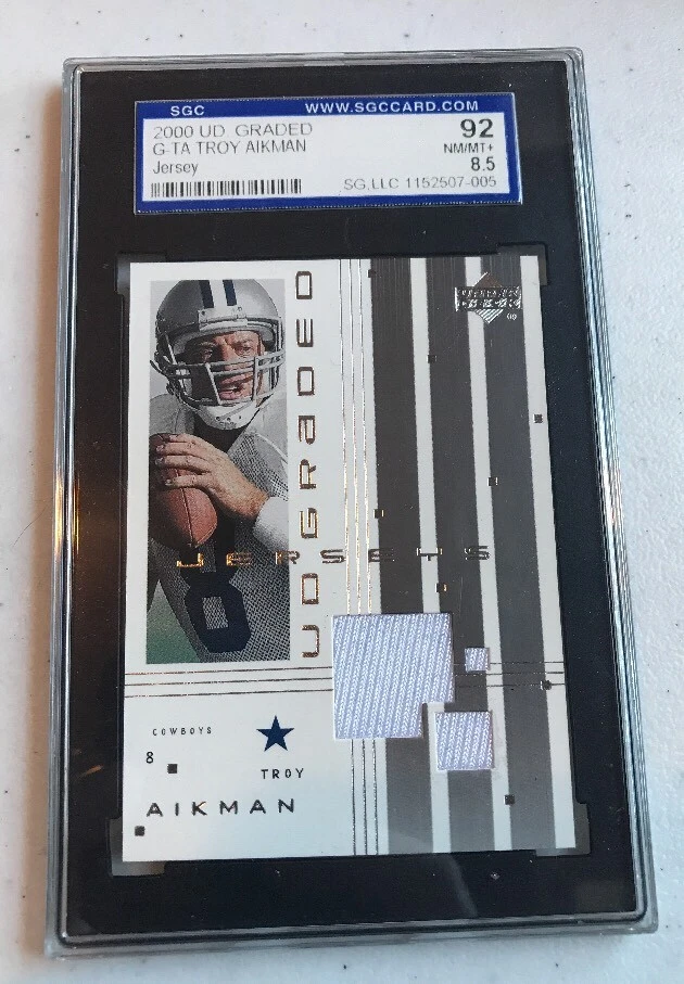 2000 UD Graded Jerseys #G-TA TROY AIKMAN SGC NmMt+ (92)
