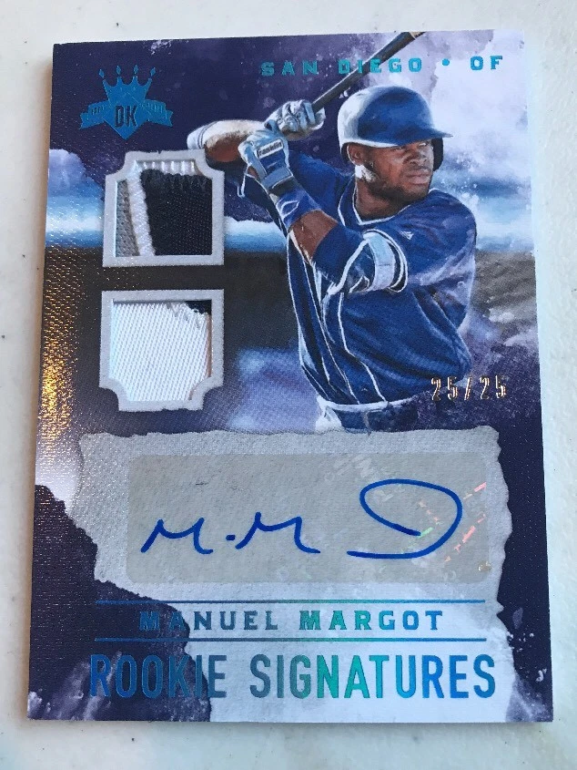 2017 MANUEL MARGOT DIAMOND KINGS DK ROOKIE SIGNATURE MATERIALS 25/25
