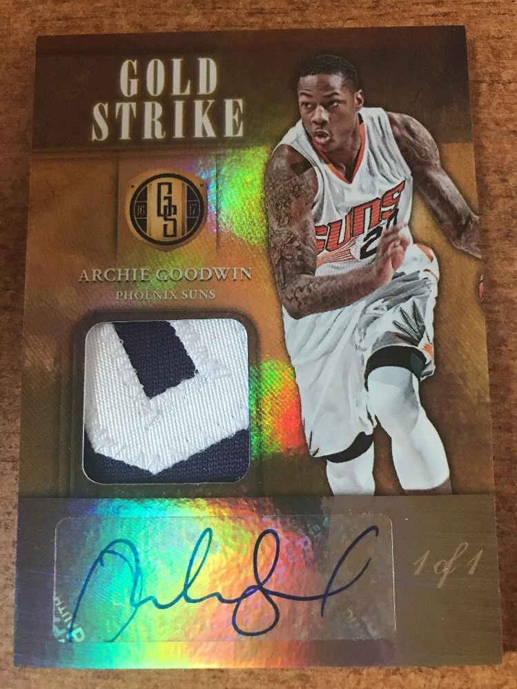 Archie Goodwin 2016-17 Gold Standard Gold Strike SICK PATCH Auto 1/1 WOW
