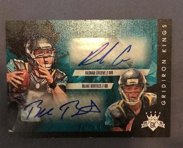 BLAKE BORTLES & RASHAD GREENE 2015 GRIDIRON KINGS DUAL AUTO CARD 25/25 1/1

