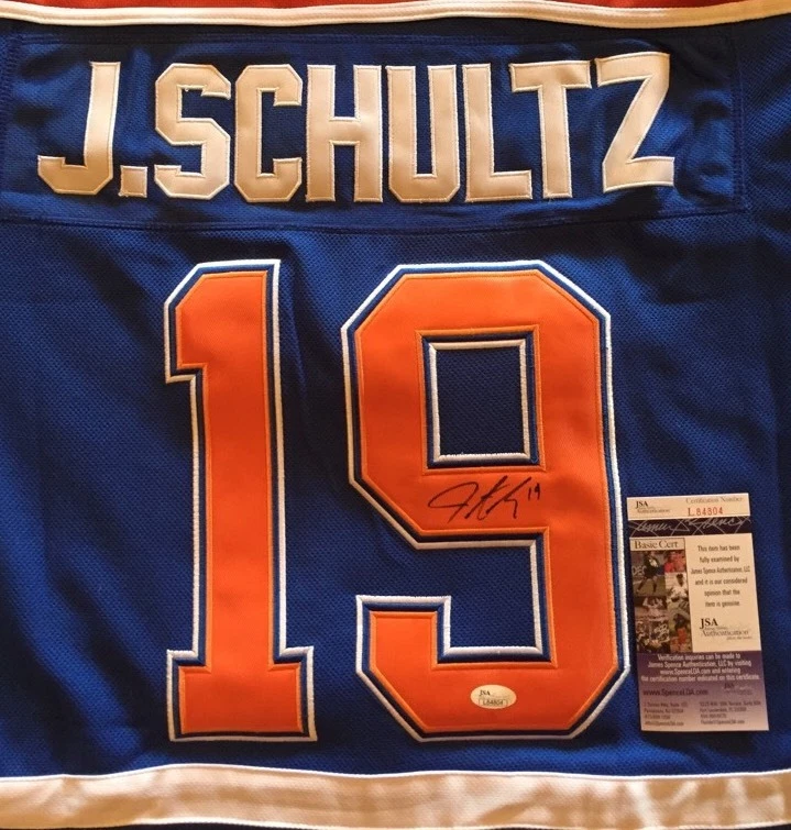 JUSTIN SCHULTZ EDMONTON OILERS Autographed JERSEY JSA/COA SIGNED NHL AUTO

