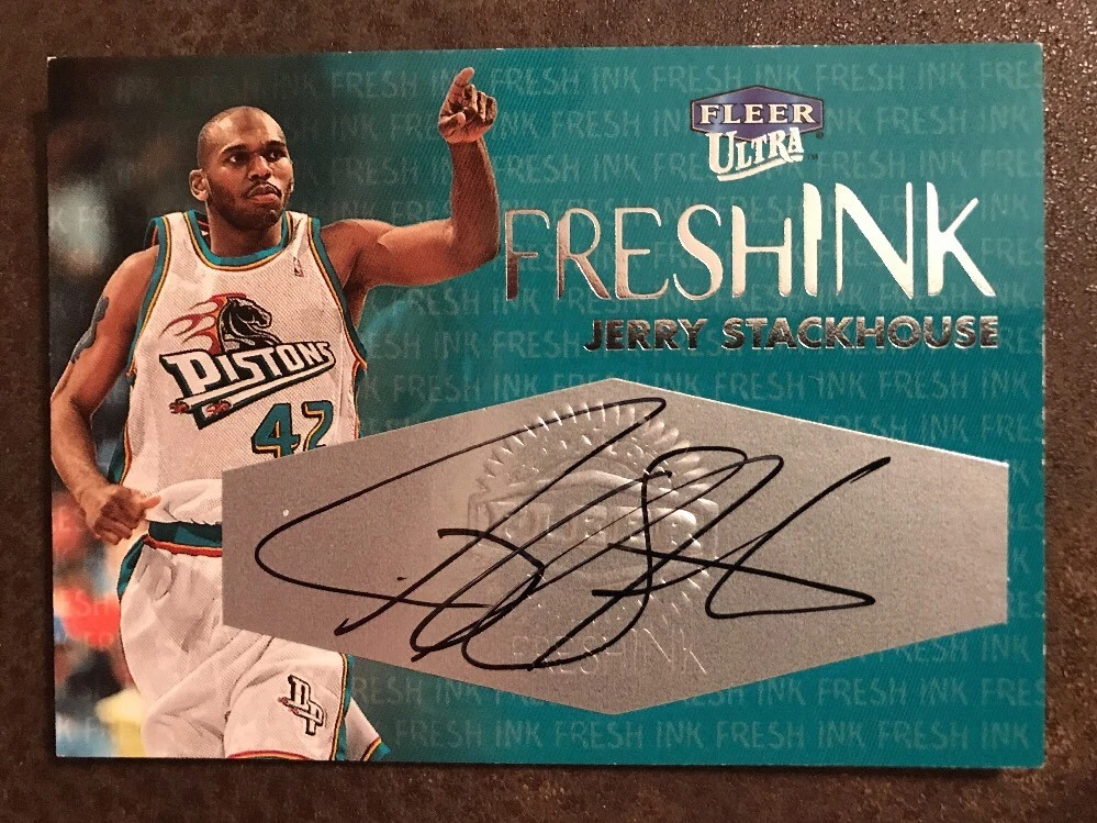 JERRY STACKHOUSE 1999-00 FLEER ULTRA FRESH INK AUTOGRAPH AUTO 345/650
