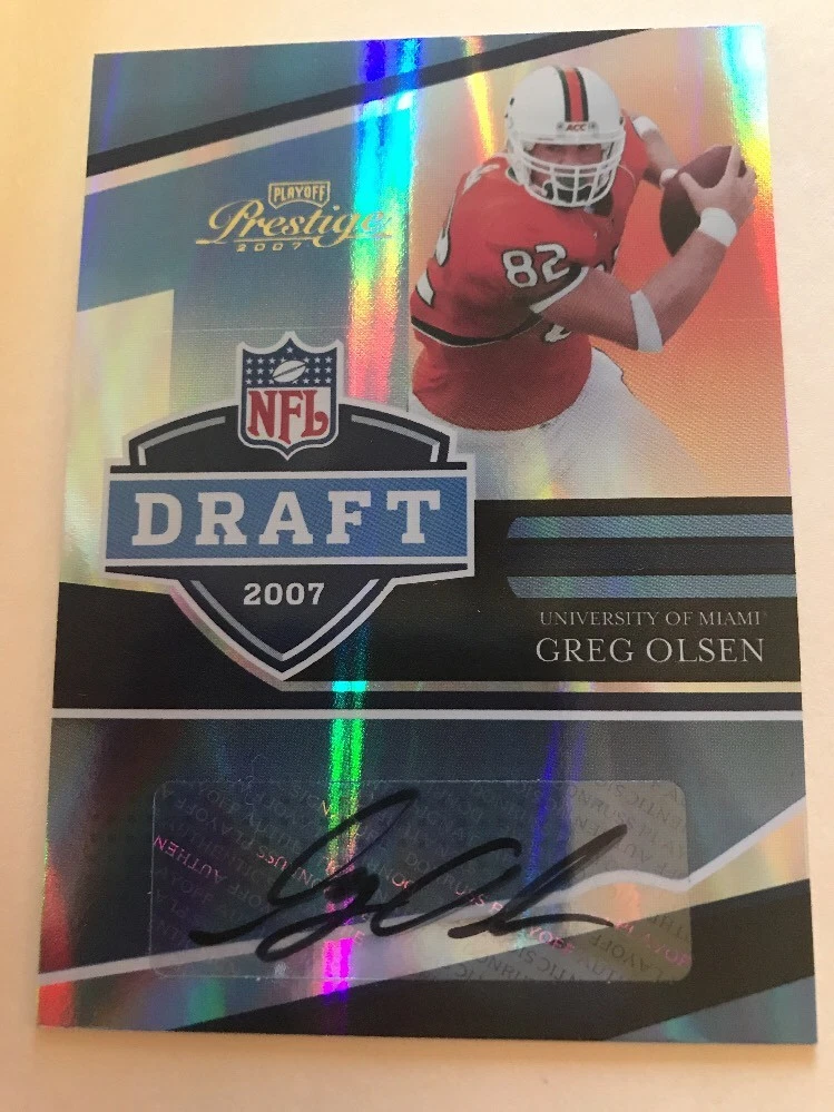 2007 Playoff Prestige NFL Draft Autographs #28 GREG OLSEN Auto #/50
