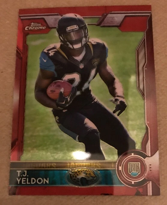 2015 T.J. TJ Yeldon Topps Chrome Mini PINK REFRACTOR Rc 2/5 Ssp Jaguars Jags
