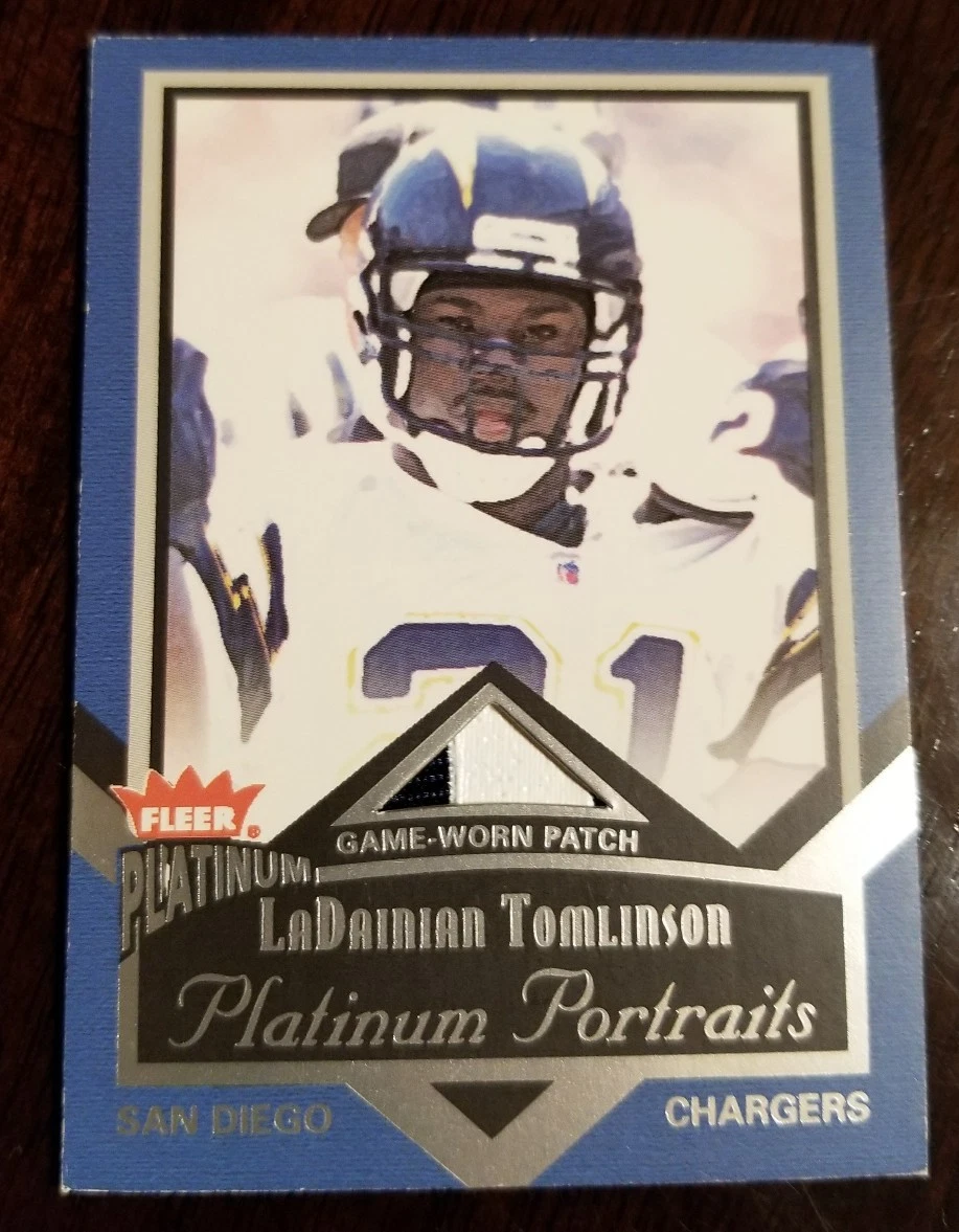 LaDainian Tomlinson 2002 Fleer Platinum GAME USED JERSEY Platinum Portraits /100
