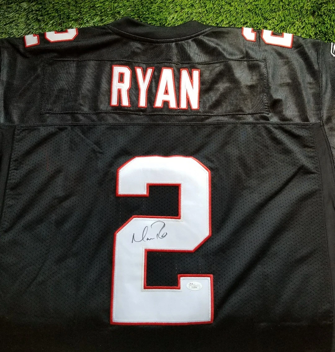 MATT RYAN AUTOGRAPH SIGNED BLACK ATLANTA FALCONS JERSEY NWT JSA/COA H93504 SICK
