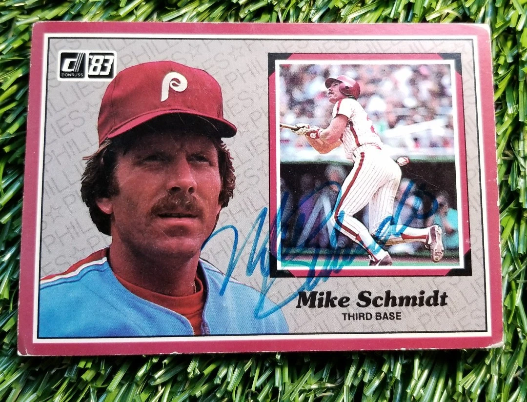 MIKE SCHMIDT 1983 DONRUSS JUMBO CARD JSA/COA S52785 PHILLIES HOF
