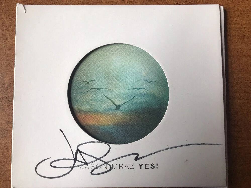SINGER JASON MRAZ HAND SIGNED AUTHENTIC 'YES!' CD COVER TRIFOLD BOOKLET JSA COA
