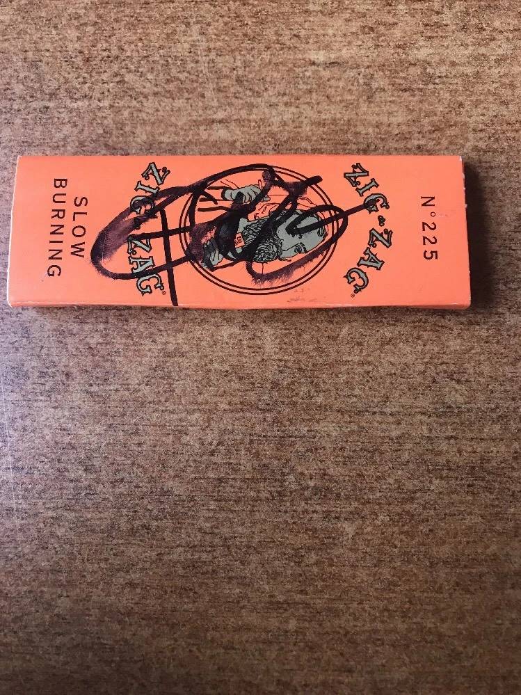 Tommy Chong SIGNED Zig Zag Cigarette Rolling Papers Signed JSA Coa
