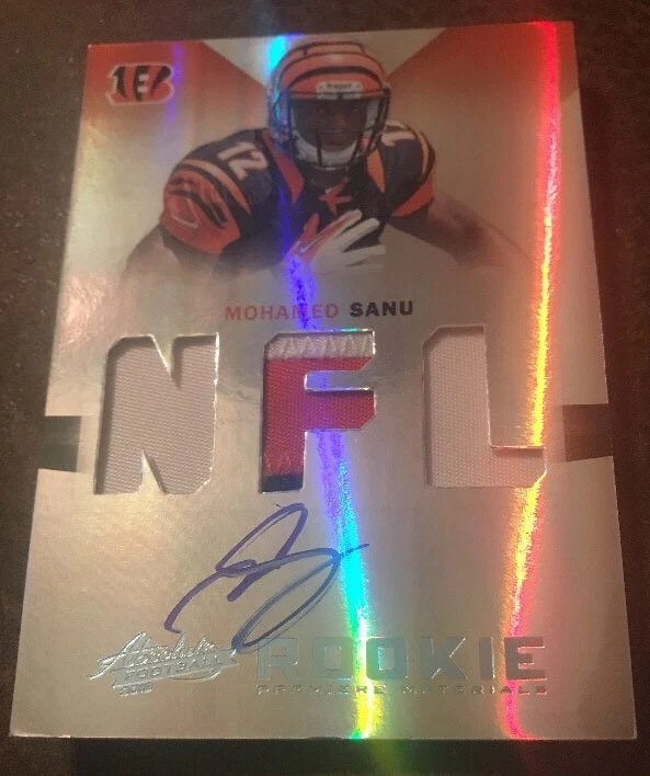 Mohamed Sanu Rookie RC AUTO 3 CLR Jersey AFC Absolute Memorabilia 2012 3/25 Ssp
