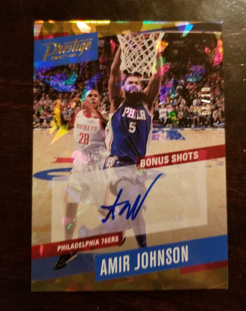2017-18 Prestige AMIR JOHNSON Bonus Shots Signatures Gold Auto #ED /10
