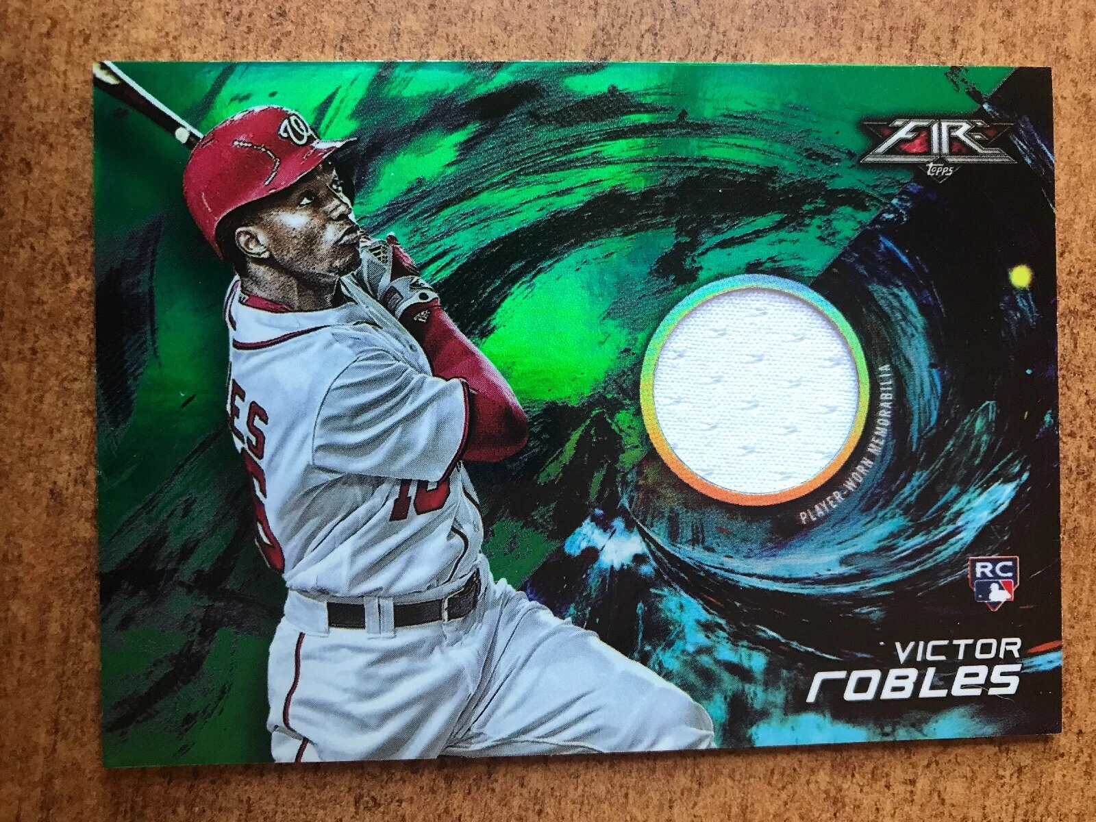 2018 TOPPS FIRE *VICTOR ROBLES GW JERSEY #D/75
