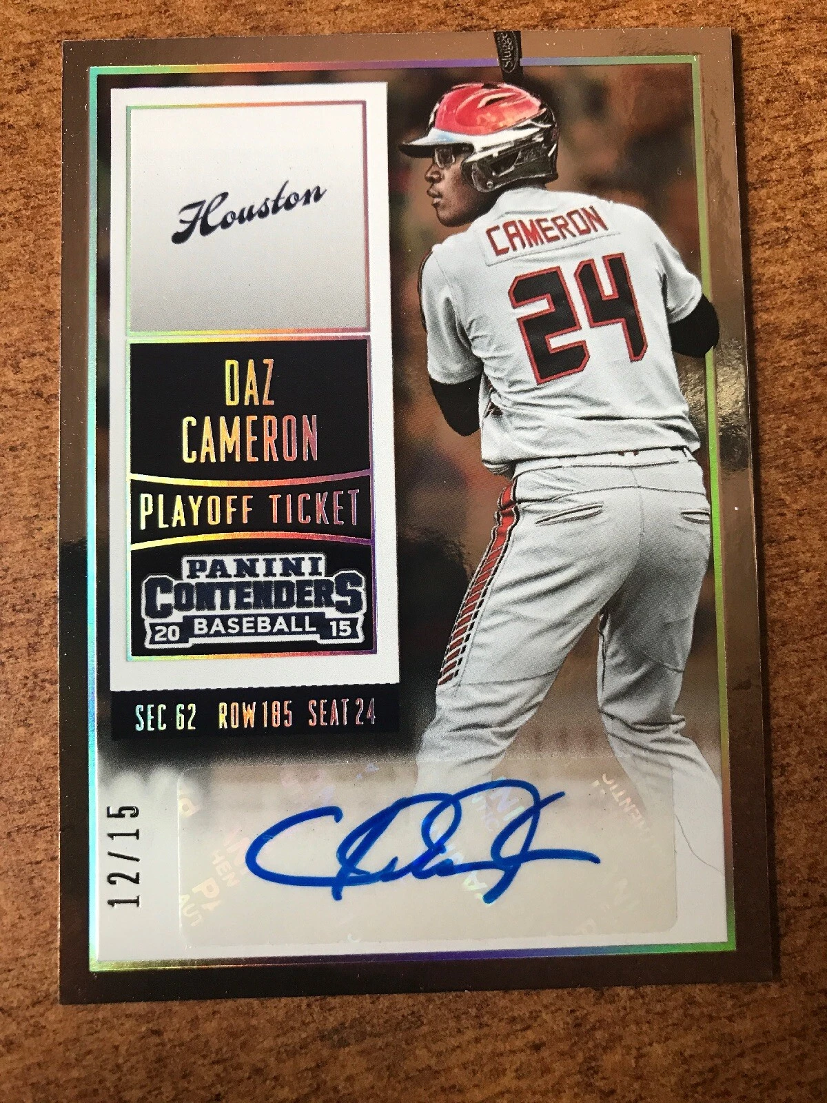 2015 CONTENDERS AUTO PLAYOFF TICKET DAZ CAMERON 12/15
