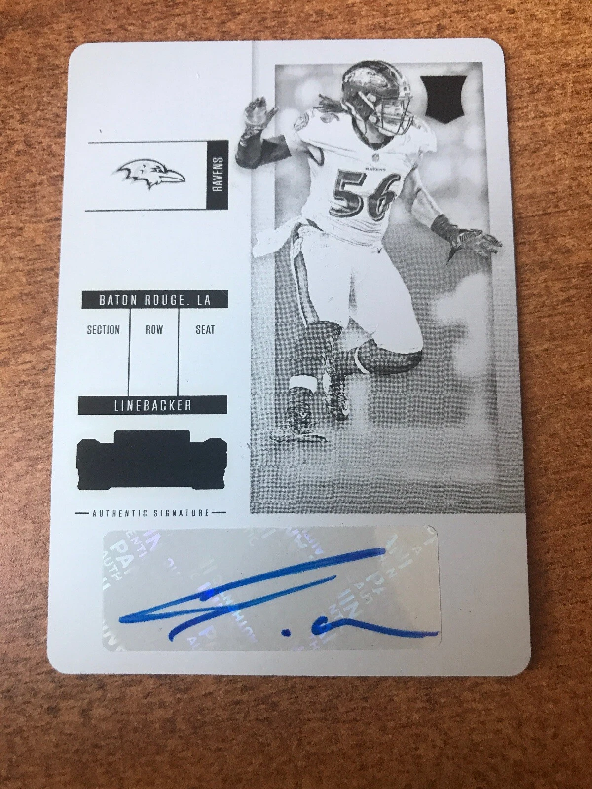 TIM WILLIAMS 2017 Contenders ROOKIE TICKET PRINTING PLATE 1/1 RAVENS Alabama
