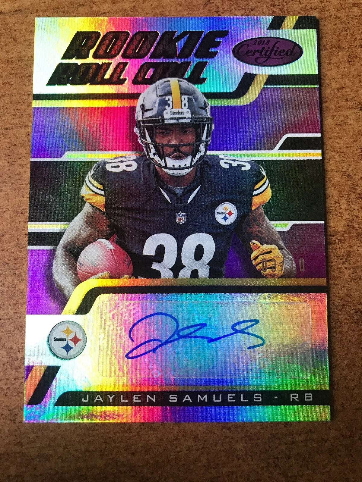 2018 Certified Rookie Roll Call JAYLEN SAMUELS RC Auto Autograph Purple /10
