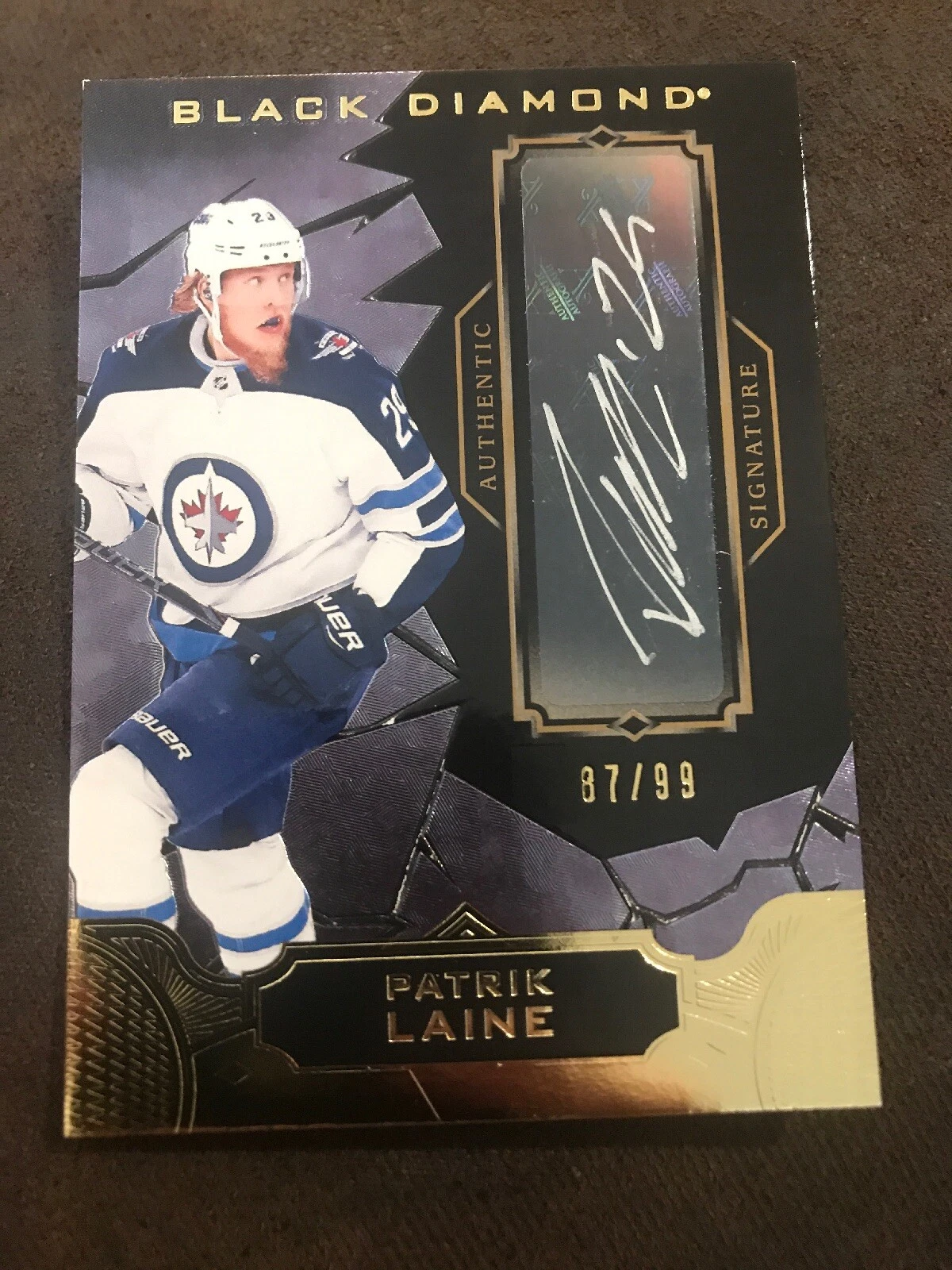 2018 Upper Deck Black Diamond Patrick Laine Autograph 87/99
