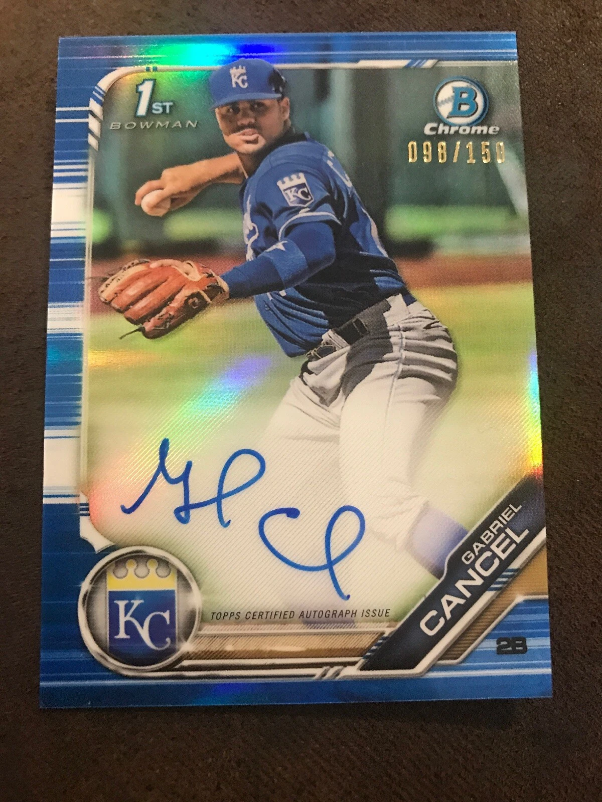 2019 Bowman Chrome Prospects Gabriel Cancel BLUE Refractor AUTO #98/150 CPA-GC
