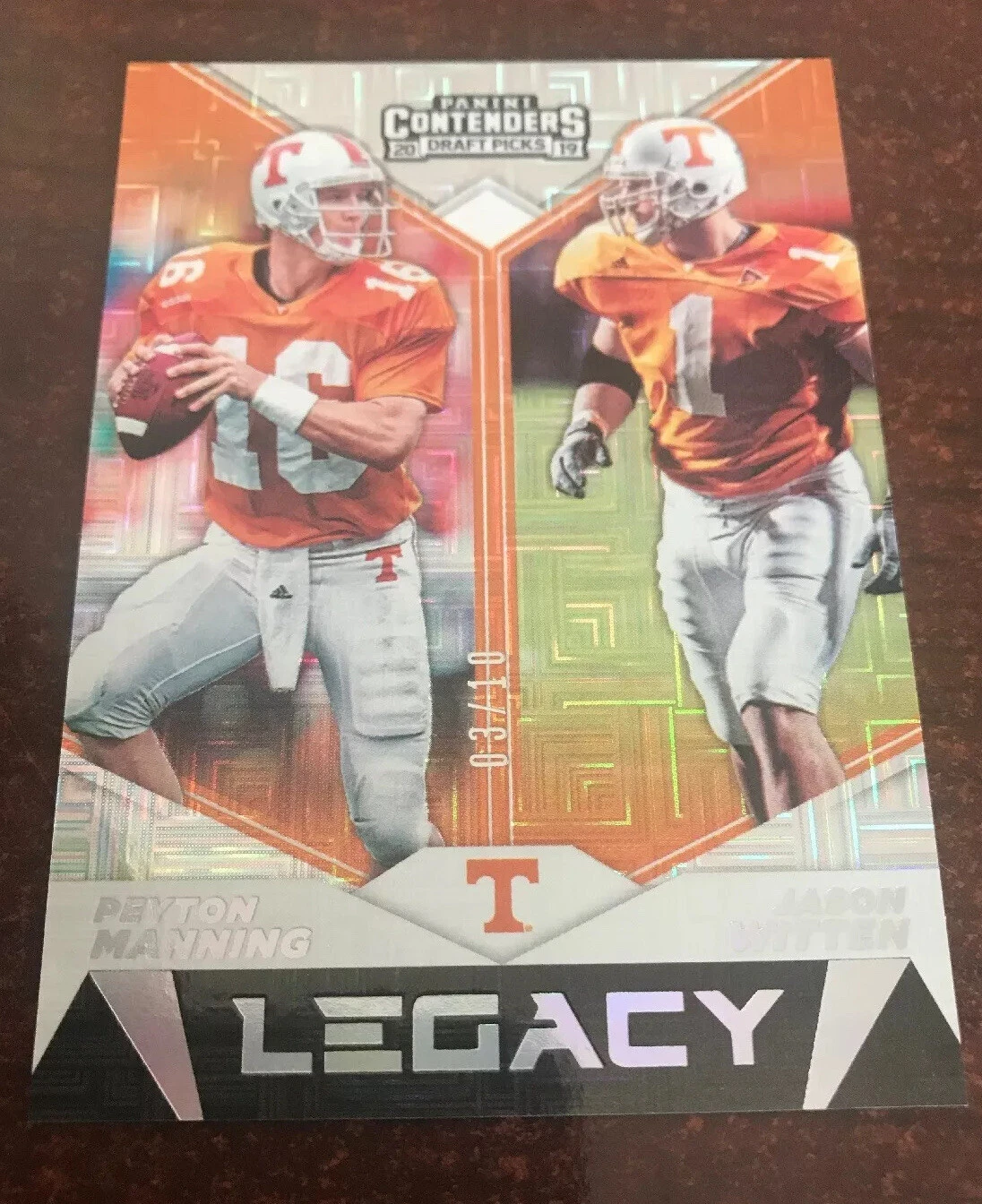 PEYTON MANNING JASON WITTEN 2019 Panini Contenders Legacy SSP 3/10 SSP
