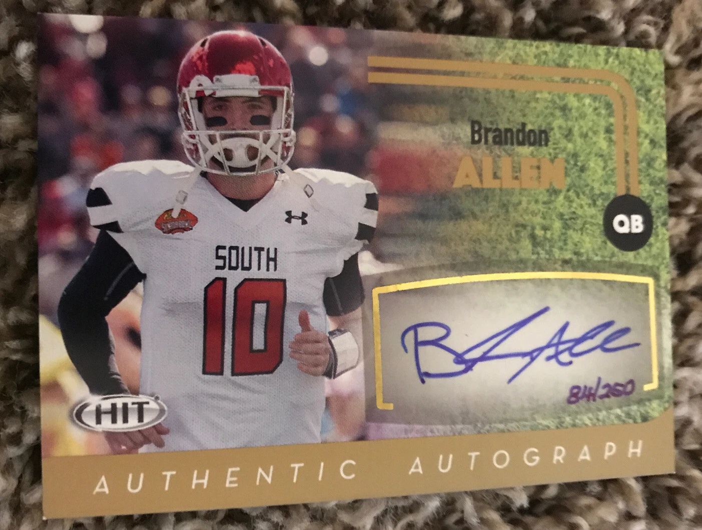2016 Sage Hit GOLD Brandon Allen ROOKIE Auto Denver Broncos 84/250 Made! Cheap
