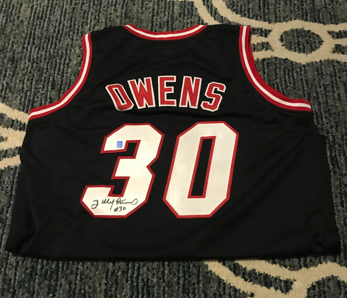 Billy Owens Autographed Basketball Jersey Miami Heat #30 DAVE @ ADAMS COA
