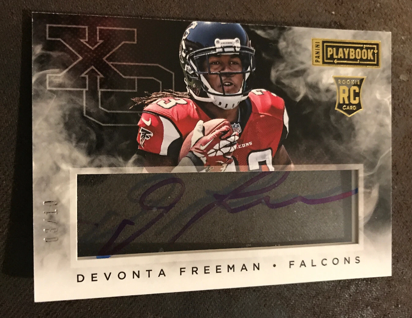 2014 Panini Playbook Devonta Freeman Rookie XO Clear Auto #3/10!!!

