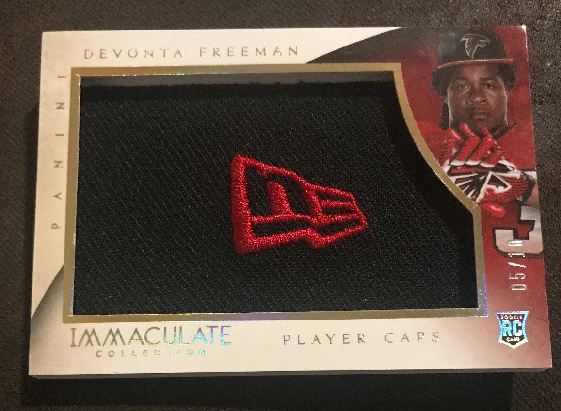 2014 Immaculate Collection Rookie Player Cap New Era Devonta Freeman RC /10 LOGO
