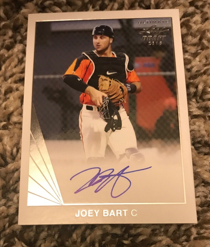 Joey Bart 2018 Leaf Ultimate Draft On Card Auto Autograph BA-JB1 Giants
