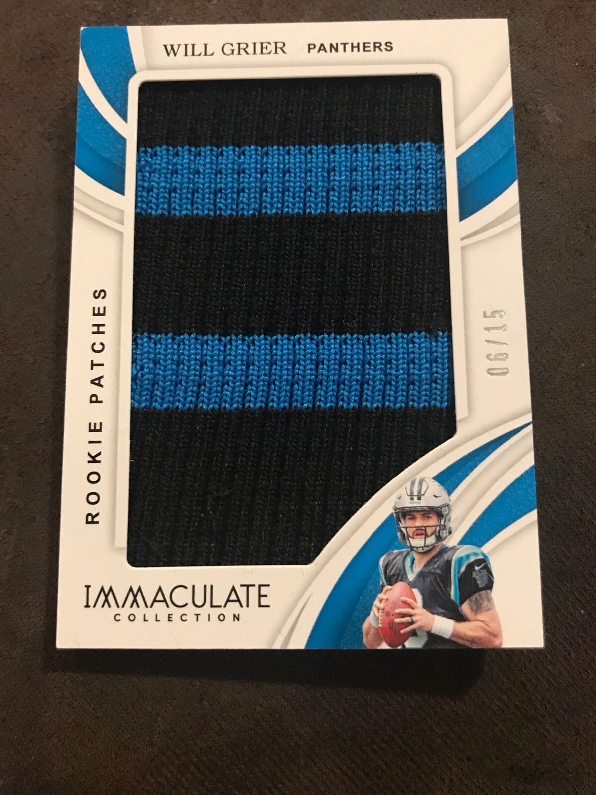 2019 PANINI IMMACULATE FOTL WILL GRIER Rookie Patches /15 Jumbo Patch
