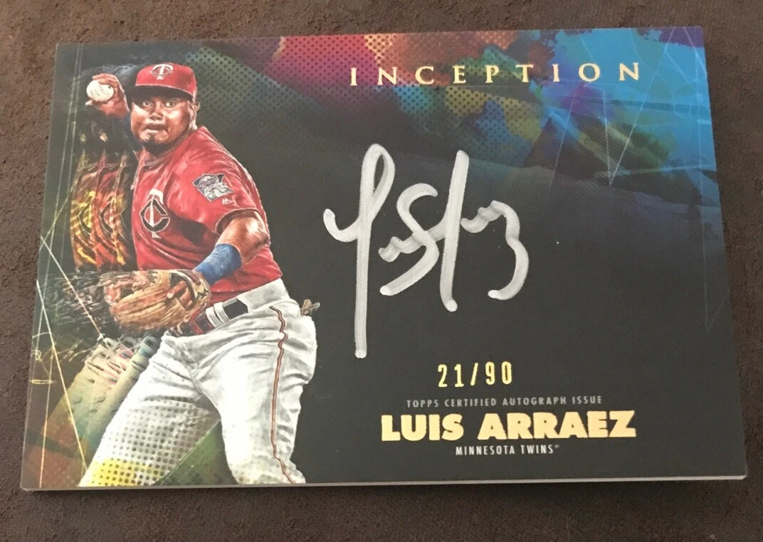 2020 Topps Inception Luis Arraez Silver Signings Autograph 21/90 Clean Card
